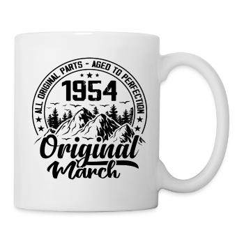 1954 March Original: 70 Years Anniversary Gift - Mug - white - Right