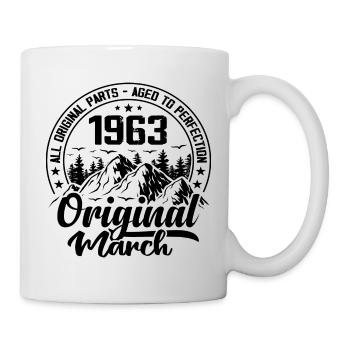 1963 March Original: 61 Years Anniversary Gift - Mug - white - Right