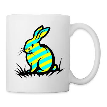 Ostern Symbol Hase - Tasse - Weiß - Rechts
