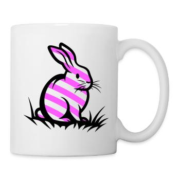 Osterhase Ostern - Tasse - Weiß - Rechts