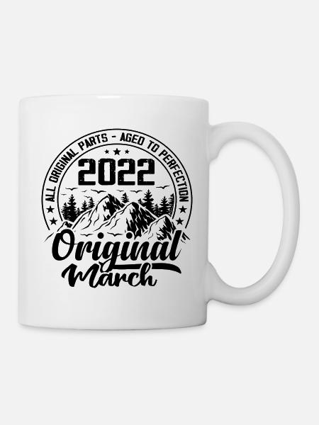 2022 mars Original : 2 Ans cadeau Anniversaire - Mug blanc - blanc