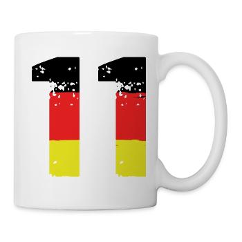 Maillot Allemagne numéro 11 - Mug blanc - blanc - Droite