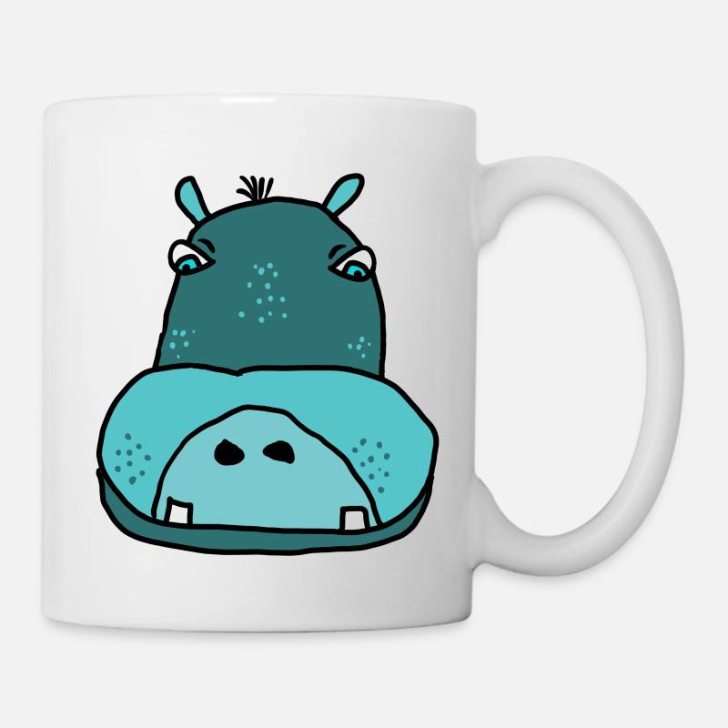 nilpferd - Tasse - Weiß