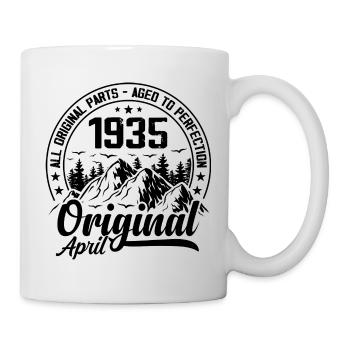 1935 April Original: 89 Years Anniversary Gift - Mug - white - Right