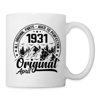 1931 April Original: 93 Years Anniversary Gift - Mug - white - Right