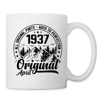 1937 April Original: 87 Years Anniversary Gift - Mug - white - Right
