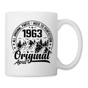 1963 April Original: 61 Years Anniversary Gift - Mug - white - Right
