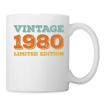 Vintage 1980 Limited Edition Retro Birthday Gift - Mug - white - Right