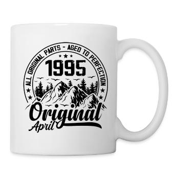 1995 April Original: 29 Years Anniversary Gift - Mug - white - Right