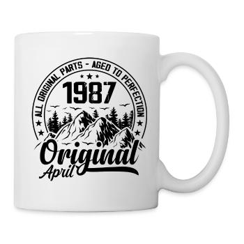 1987 April Original: 37 Years Anniversary Gift - Mug - white - Right