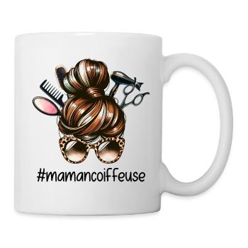 Chignon Mère Coiffeuse Super Maman Coiffeuse - Mug blanc - blanc - Droite
