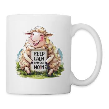 Keep calm and say MOIN - Tasse - Weiß - Rechts