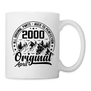 2000 April Original: 24 Years Anniversary Gift - Mug - white - Right