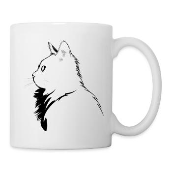 Chat, Motif De Chat - Mug blanc - blanc - Droite