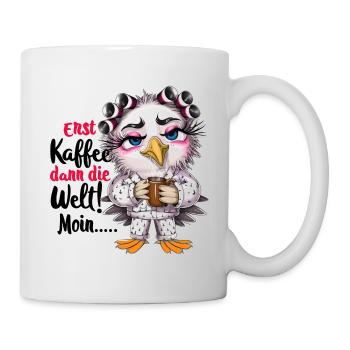 D’abord le café, puis le monde - MOIN - Mug blanc - blanc - Droite