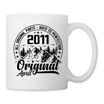 2011 April Original: 13 Years Anniversary Gift - Mug - white - Right