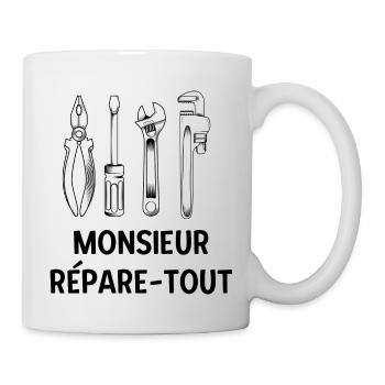 Monsieur répare tout bricoleur - Mug blanc - blanc - Droite