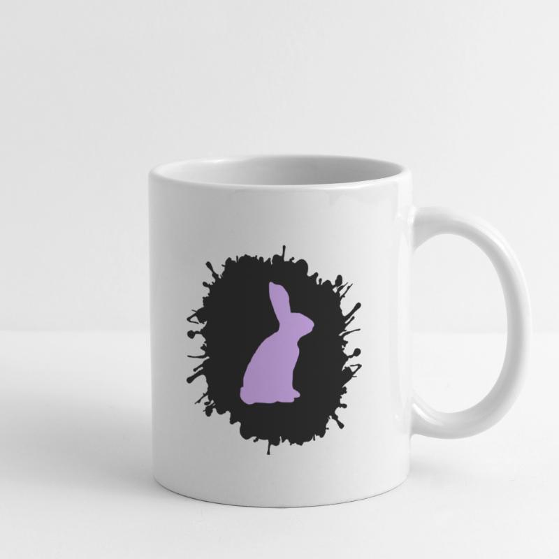 Éclaboussures de lapin Mug blanc