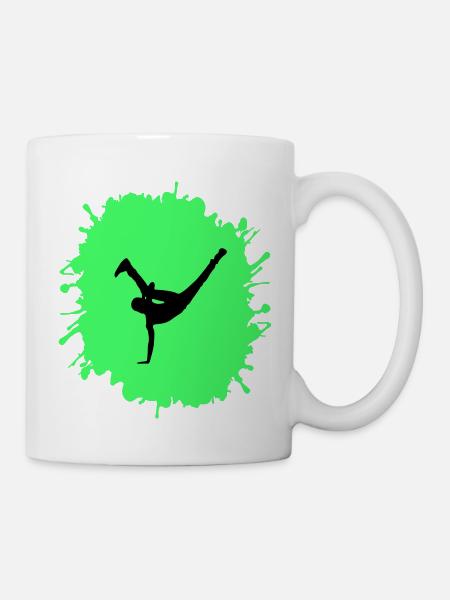 splatter breakdance - Tasse - Weiß