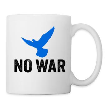 NO WAR with dove of peace - Mug - white - Right