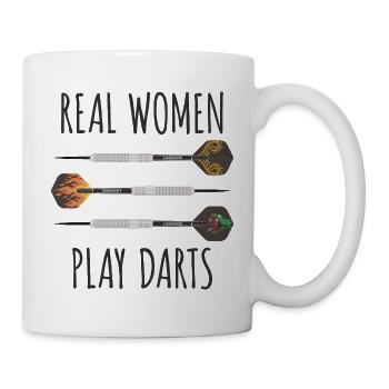 De vraies femmes jouent aux fléchettes - Funny Dfles Players - Mug blanc - blanc - Droite