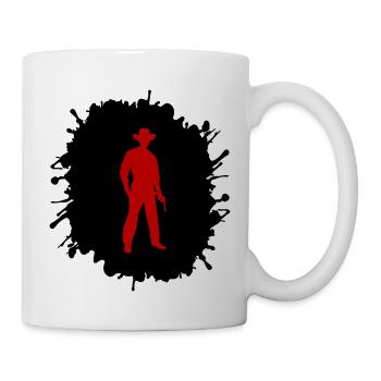 cowboy splatter - Tasse - Weiß - Rechts
