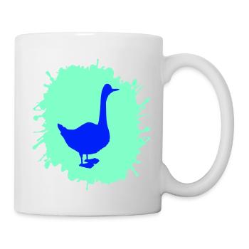 gans splatter - Tasse - Weiß - Rechts