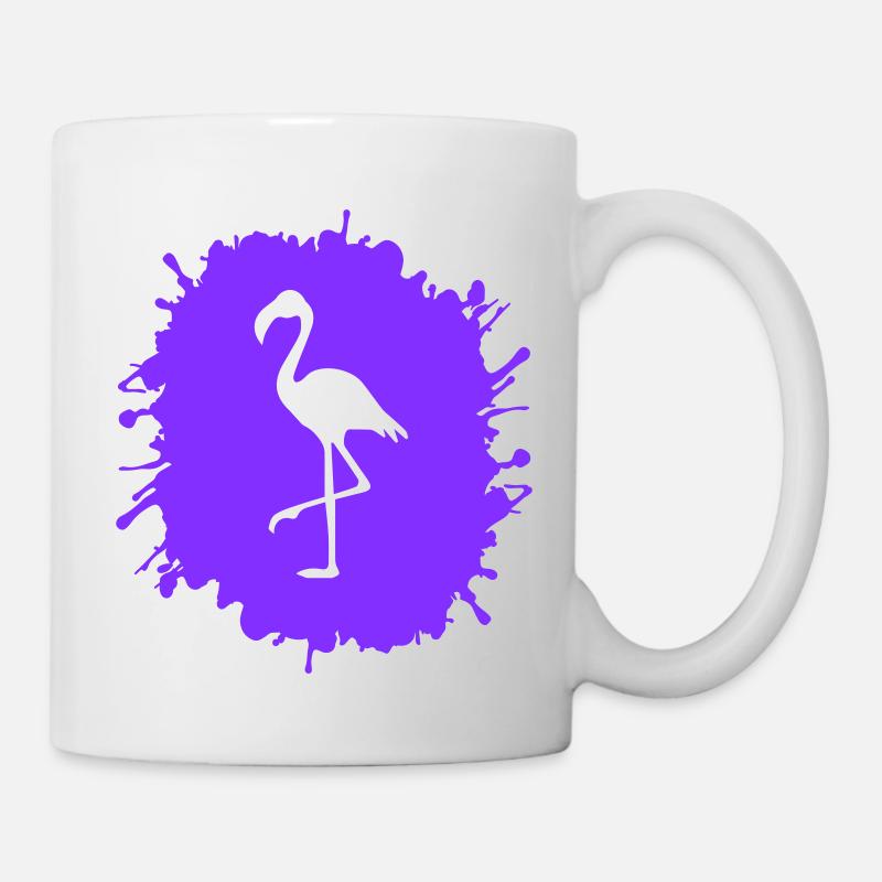 Éclaboussures de flamant rose - Mug blanc - blanc