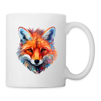 Fuchskopf farbig - Tasse - Weiß - Rechts