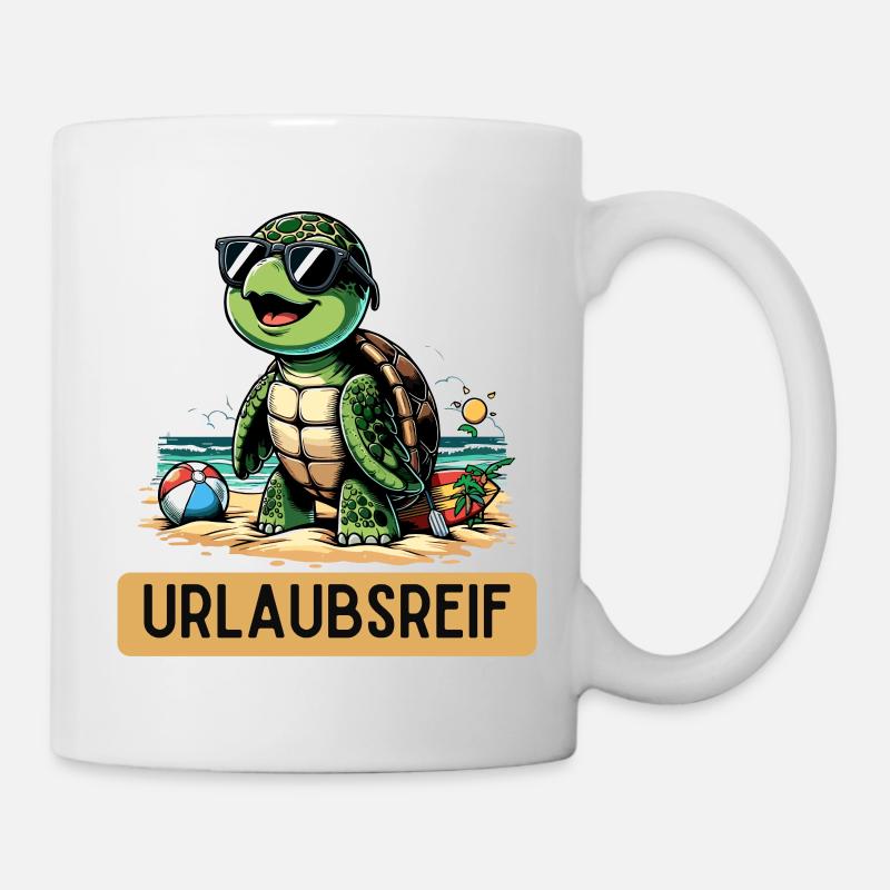 Turtle Ready for Holiday - Mug - white