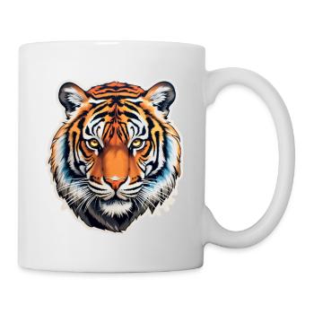 Tête de tigre - Mug blanc - blanc - Droite