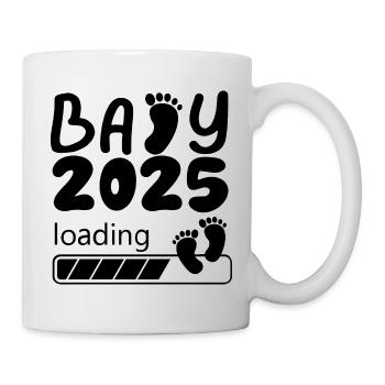 Baby 2025 loading, I'm going to be a mom in 2025 - Mug - white - Right