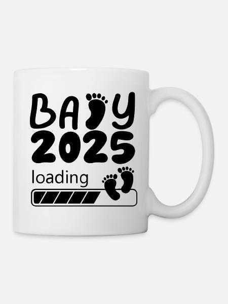 Baby 2025 laden, ik word moeder in 2025 - Mok - wit