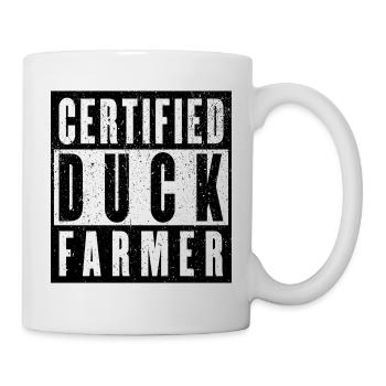 Éleveur de canards certifié - Cadeau d’amoureux des canards - Mug blanc - blanc - Droite