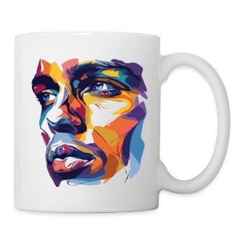 Artful Face Design - Modern Art - Tasse - Weiß - Rechts