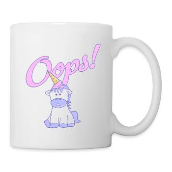 Hoppla, ein Einhorn! - Tasse - Weiß - Rechts