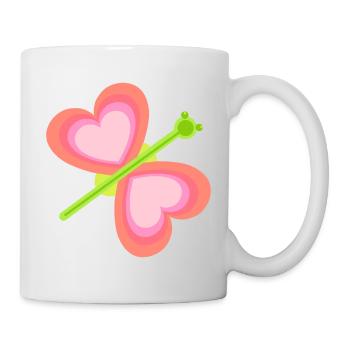 Rétro Vintage Insecte Papillon Papillon Enfant - Mug blanc - blanc - Droite