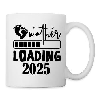 Baby wird geladen, baby kommt 2025 - Tasse - Weiß - Rechts