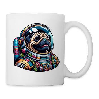 Colorful Pug Astronaut in Space - Mug - white - Right