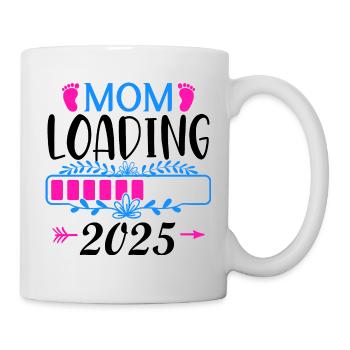 Mother 2025 loading, I will be a mother in 2025 - Mug - white - Right
