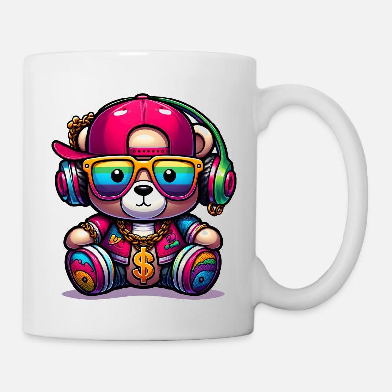 Bunter Teddybär - Tasse - Weiß