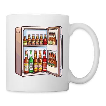 Beer Fridge Beer Bottles Men Drinking Funny - Mug - white - Right