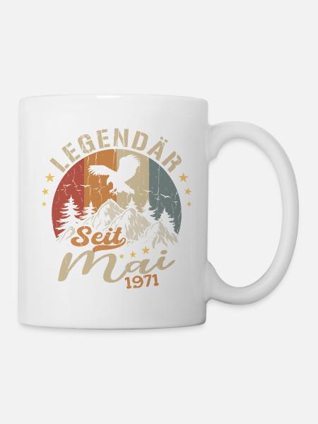Mai 1971 Jahrgang geboren im Mai 1971 Jubiläum - Tasse - Weiß