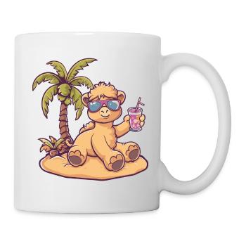 Palmier d’été de l’île Camel - Mug blanc - blanc - Droite