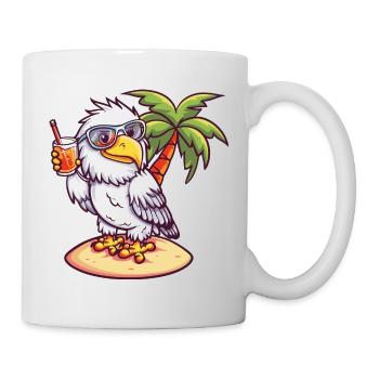 Eagle Summer Beach Vacation - Mug - white - Right