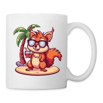 Palmier d’été de l’île Squirrel - Mug blanc - blanc - Droite