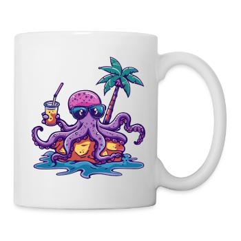Octopus Summer Holiday - Mug - white - Right