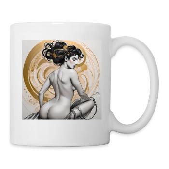 Anmut, digitale Kunst - Tasse - Weiß - Rechts