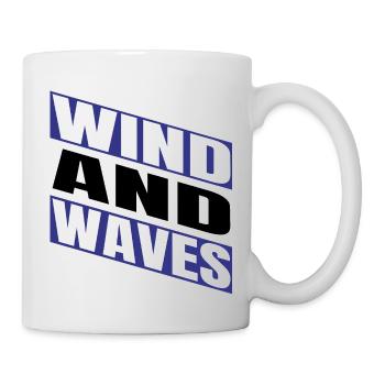 freedom liberation joke windsurfing present fun - Tasse - Weiß - Rechts