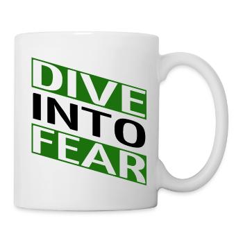 funny sayings bungee jumping courage mindset - Mug - white - Right
